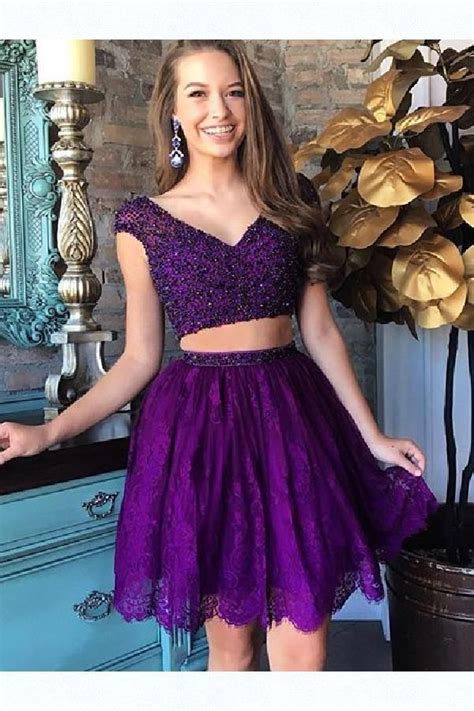 Two Pieces Homecoming Dresses Twopieceshomecomingdresses Lace