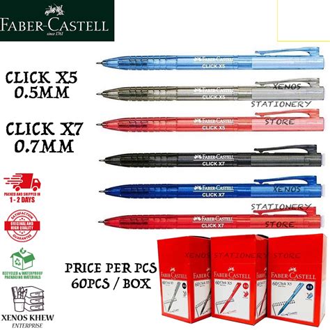 Faber Castell Click X5 Ball Pen 05mm Click X7 Ball Pen 07mm