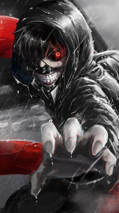 Kaneki Ken Tokyo Ghoul Look Gesture Claw Rain 99380 1080x1920 Digital Art By Rose Lynn