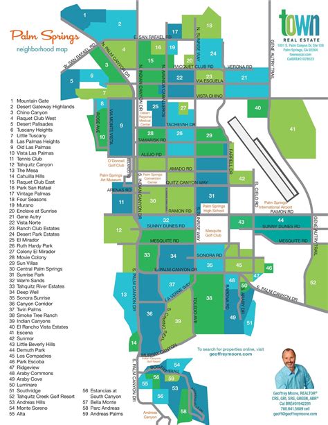34 Map Of Palm Springs Neighborhoods Maps Database Source