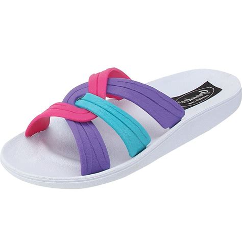 Grandco Sandals 6091bt Simple Slide Sandals Colorful Slide Sandals
