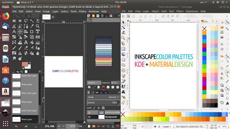Import Color Palettes Swatches For Gimp And Inkscape On Ubuntu