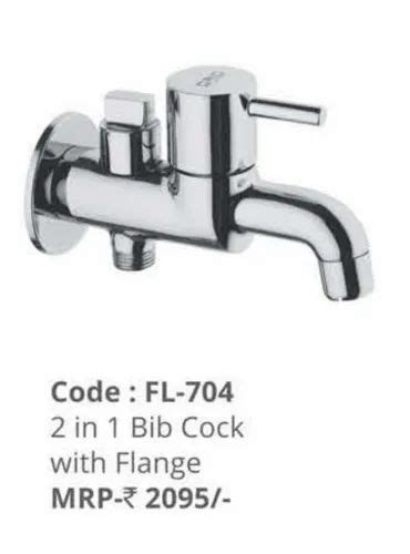 Orio Modern 2 In 1 Bib Cock With Flange For Bathroom Fittings Model