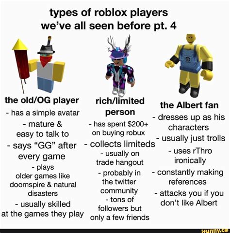 Types Of Roblox Players Part 1 Jmking Network Youtube Gambaran