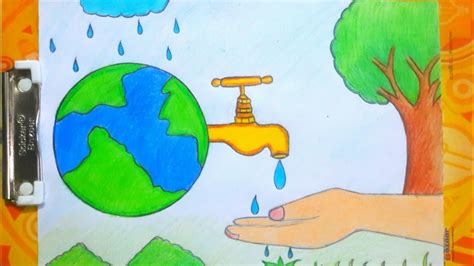 Save Water Save Earth Drawing