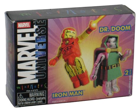 Marvel Comics Universe 2004 Minimates Iron Man And Dr Doom Figure Set