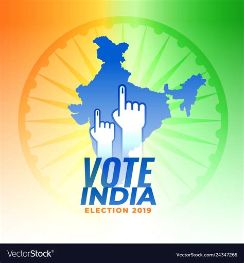 Vote For India Election Background Royalty Free Vector Image