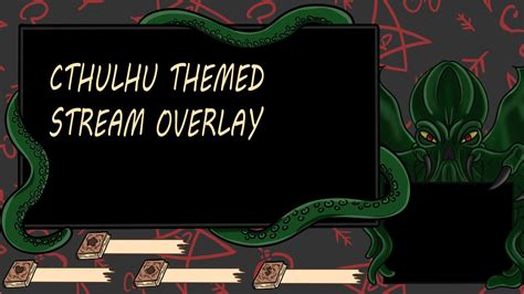 Lovecraft Cthulhu Inspired Twitch Stream Overlay Halloween Etsy