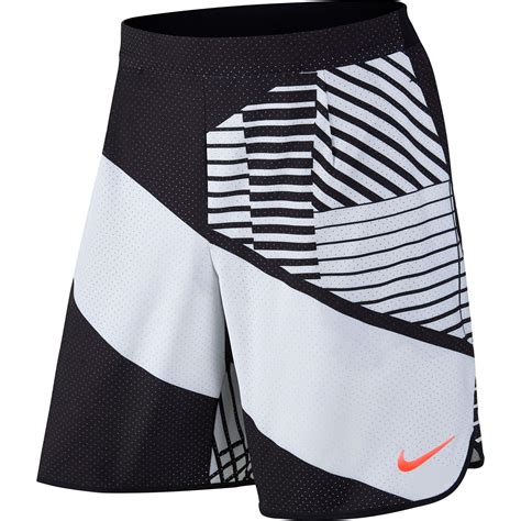 Nike Mens Flex 9 Inch Tennis Shorts Whiteblack