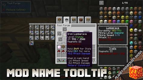 Mod Name Tooltip Mod 117111221102 Display Information Of Items