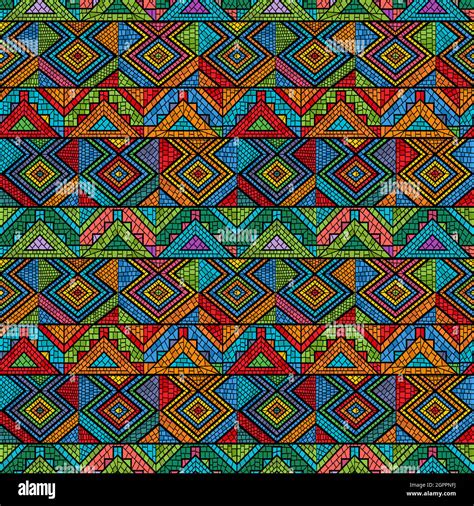 Tribal Mosiac Pattern Stock Vector Image And Art Alamy