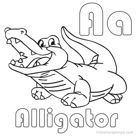 Free printable alligator coloring pages. A For Alligator Coloring Pages Printable | Coloring pages ...