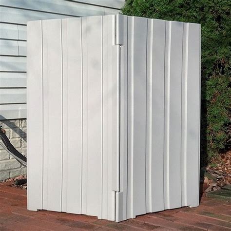 The pool is walled, and part of the wall forms the back of our neighbours' house. Quiet Fence two pack | Air conditioner cover, Concrete pad ...