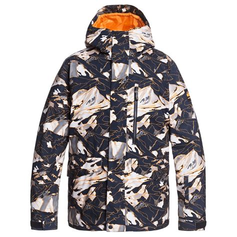 Quiksilver Mission Printed Insulated Snowboard Jacket Mens Peter Glenn