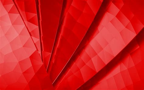 Download Wallpapers 4k Red Abstract Background Red Polygon Background