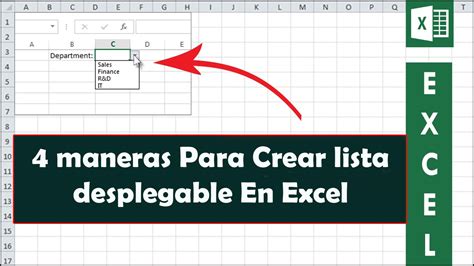 4 Maneras Para Crear Lista Desplegable En Excel