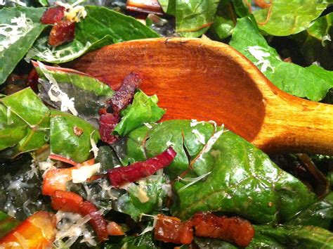 Creamed Rainbow Chard And Kale With Prosciutto Is A Wonderful Way To Eat