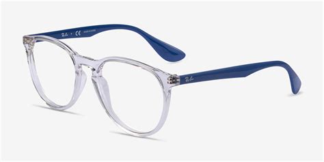 Ray Ban Rb7046 Round Clear Blue Frame Glasses For Women Eyebuydirect Canada