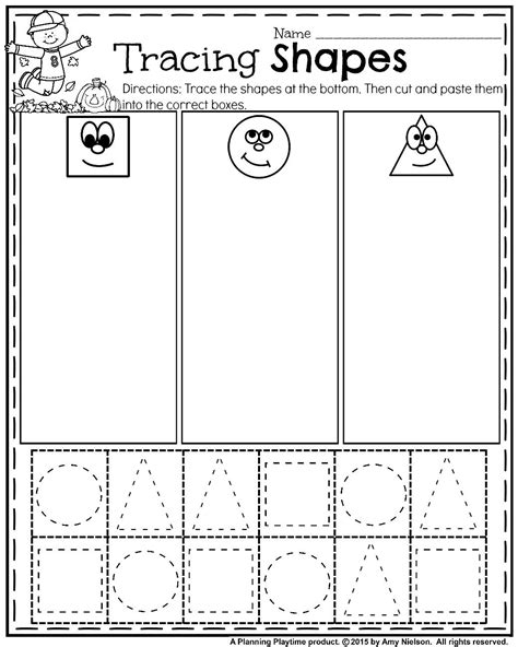 Kindergarten Cut Out Worksheets