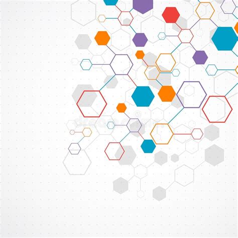 Hexagonal Geometric Background Hexagons Genetic And Social Network 05a