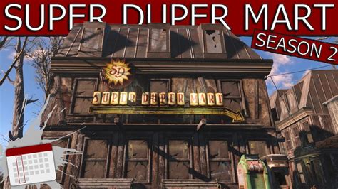 Fallout 4 Settlement Building Super Duper Mart Store Youtube