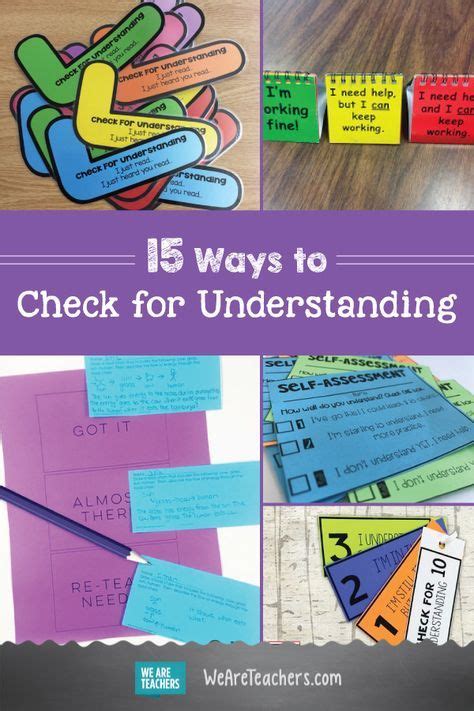 15 Ways To Check For Understanding Classroom Assessment Assessment