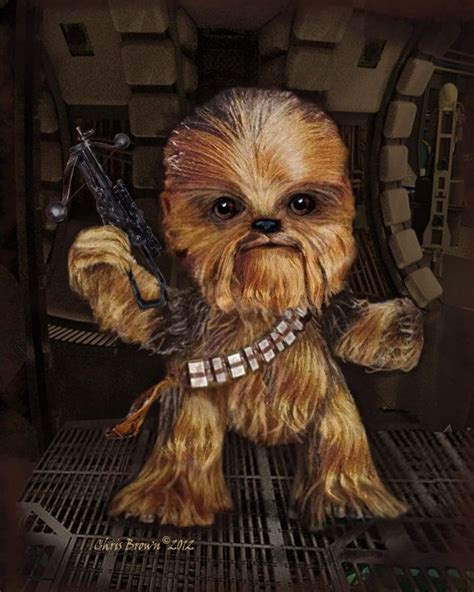 Fine Art Print Baby Chewie One Cute Wookie 8 X 10 Giclee