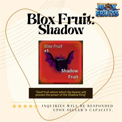 Shadow Blox Fruits Read Description Etsy