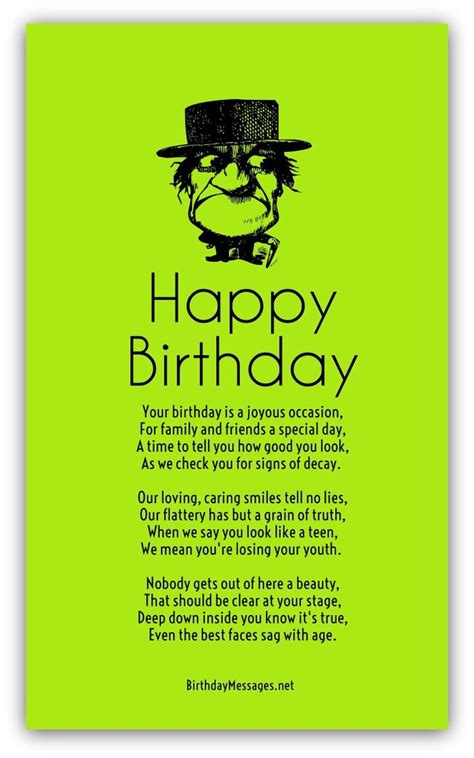 On this day as you celebrate your birthday, my best wishes to you mother i dedicate. Funny Birthday Poems - Page 2 | Funny birthday poems ...
