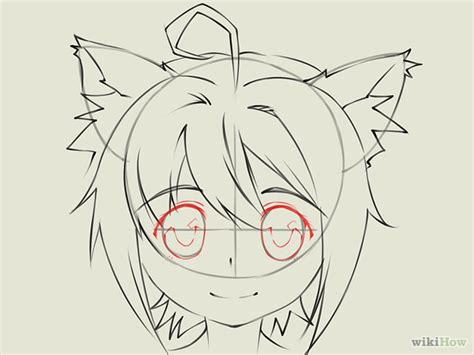 Cat ears and wolf ears are almost the same the cat ears are smaller in size so you should draw two simple small triangles at a slight distance. Free How To Draw An Anime Cat, Download Free Clip Art ...