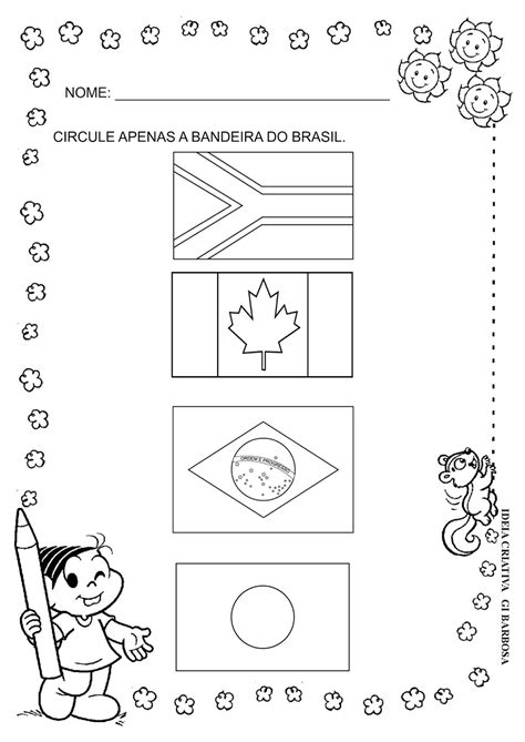Jornal R 7ª Atividades Com A Bandeira Do Brasil Para Imprimir E