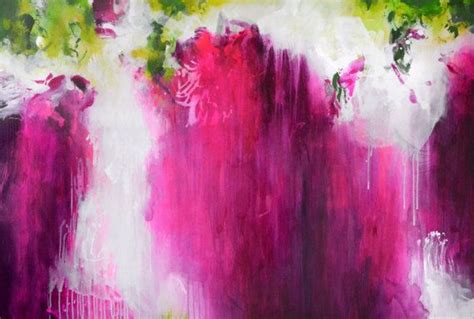 Abstract Painting Xl With Pink And Fuchsia On Canvas Abstract