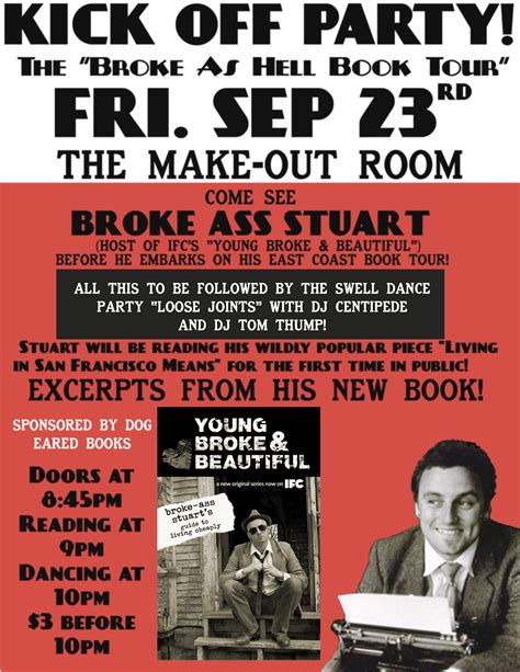 broke ass stuart s broke ass book tour kicks off tonight at the make out room mission mission