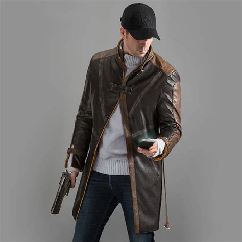 High Quality Watch Dogs Aiden Pearce Cosplay Coat Jacket Trench Hat