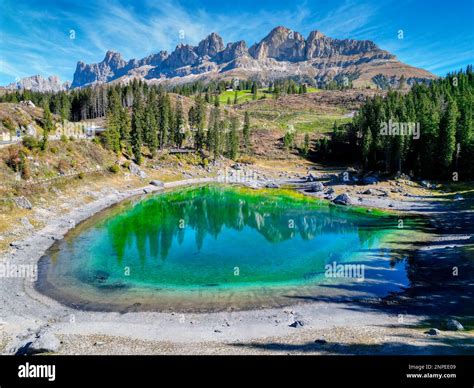 Lago Di Carezza Also Known As Lake Carezza Or Karersee Is One Of The