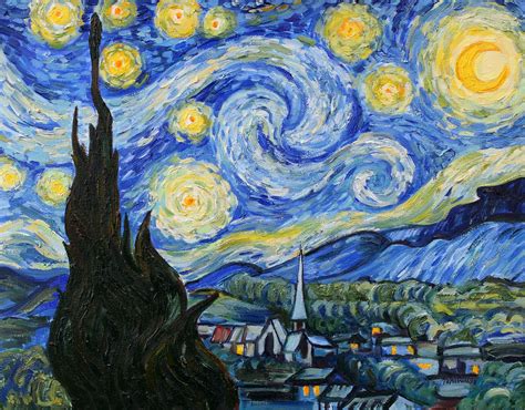 The Starry Night Vincent Van Gogh Oil Painting Copy With Images