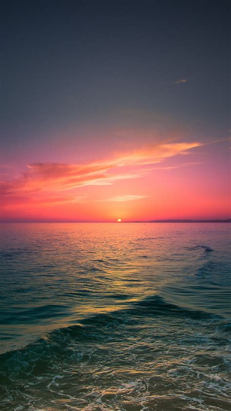 Sea Sunset Clouds Horizon Iphone Wallpaper Iphone Wallpapers