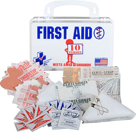 62 Piece First Aid Kit 10pw Ansi 10 Person Health