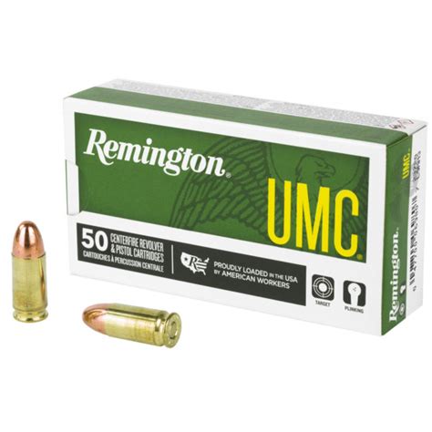 Remington Umc 115 Grain Fmj 9mm 50 Roundsbox Element Armament