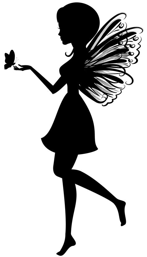 Fairy Silhouette Clip Art Fairy With Butterfly Silhouette Png Clip