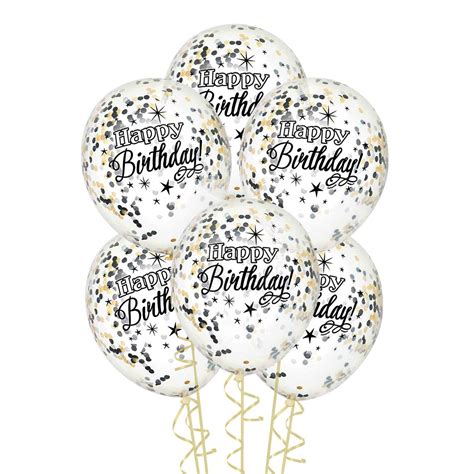 Gold Star And Confetti Balloon Bouquet 5 Balloons Gold Party Supplies