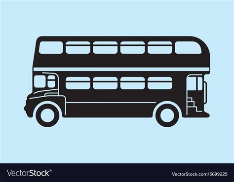 London Bus Silhouettes Royalty Free Vector Image