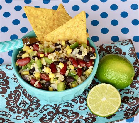 Mexican Bean And Rice Salad Mexican Beans And Rice Rice Salad Recipes