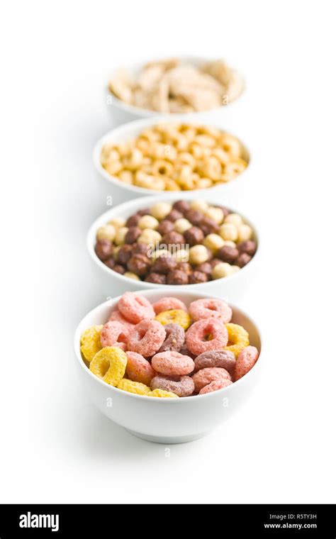 Different Breakfast Cereals Stock Photo Alamy