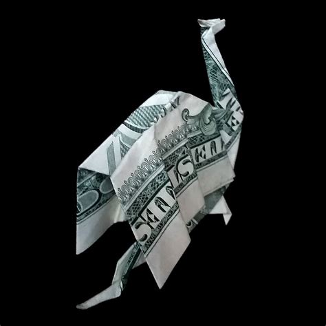 Real 1 Dollar Bill Origami Miniature Winged Dragon Figure Etsy
