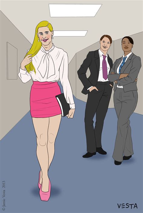 The Secretary Cartoon Art Drawing Role Reversal Gender Role