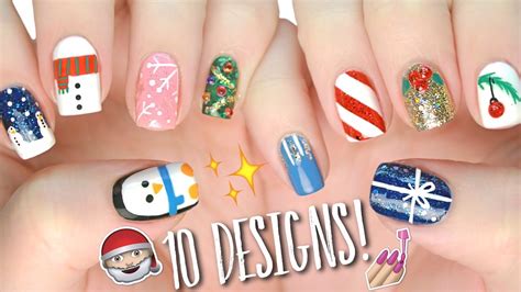 10 Easy Nail Art Designs For Christmas The Ultimate Guide 4 Youtube