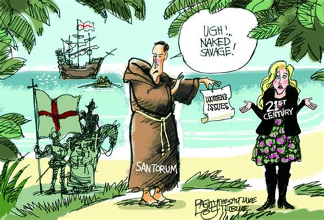 Bagley Cartoon Santorum Discovers The New World The Salt Lake Tribune