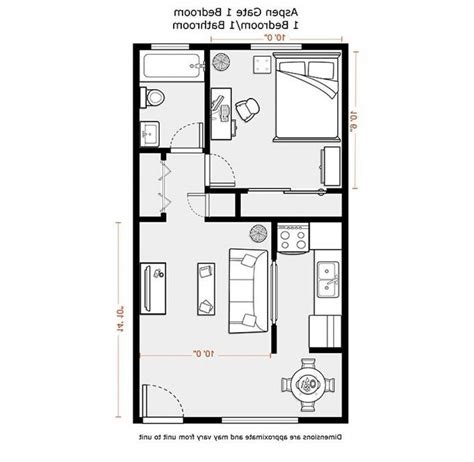 Image Result For 12 X 24 Cabin Floor Plans Small Apartment Plans