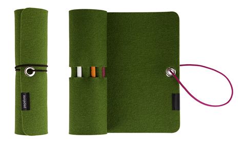 Papelote 100 Natural Wool Felt Roll Up Pencil Case